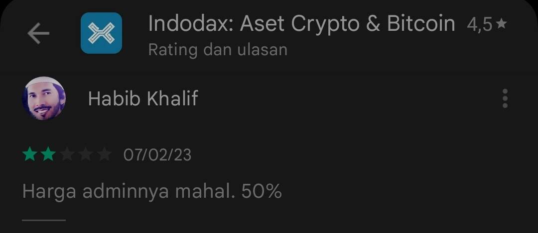 Biaya Admin Platform Indodax Sangat Mahal!