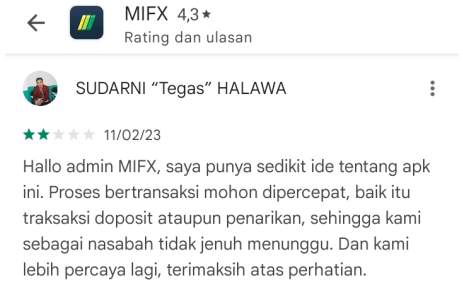 Pelayanan Dinilai Lamban, Nasabah MIFX Sarankan Hal Ini... 