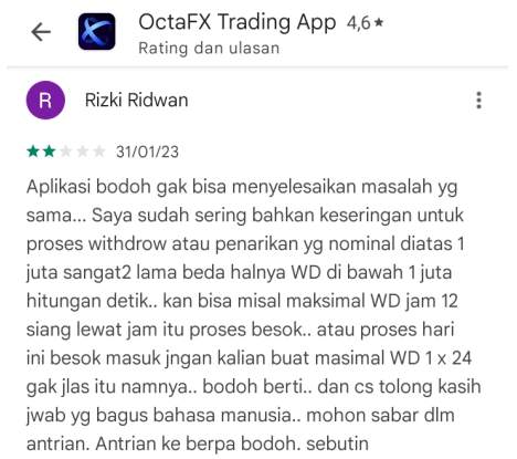 Usai Dikomplen, Pelayanan Broker OctaFX Kian Memburuk Tidak Ada Perubahan
