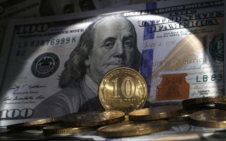 Đồng ruble chạm mức thấp nhất so với USD