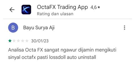 Referensi Signal Octa FX Menyesatkan Pengguna