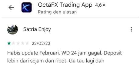Setelah Update Aplikasi OctaFX Justru Semakin Buruk?