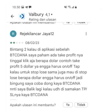 Fitur di Aplikasi Valbury Satu Ini Dinilai Buruk, Apa Itu?