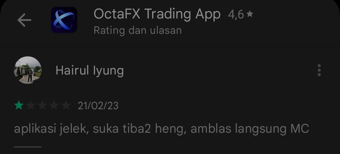 Akun Trading Pengguna Broker OctaFX MC Gara-gara Malfungsi Sistem