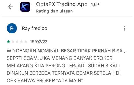 WD di OctaFX dengan Nominal Besar Selalu Gagal, Kenapa?