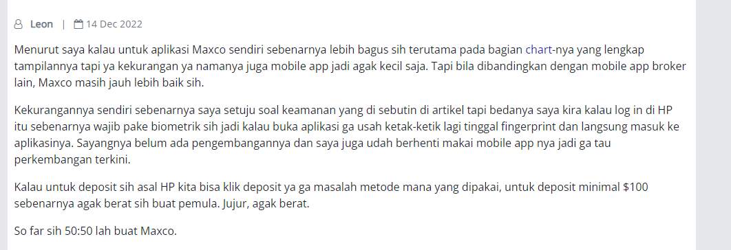 Pengguna Berharap Keamanan pada App Maxco Bisa Ditingkatkan Lagi