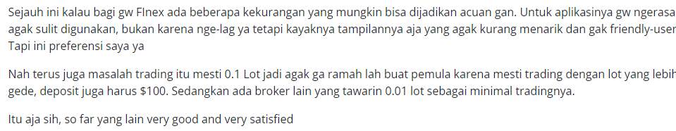 Platform Trading Finex Tidak User Friendly
