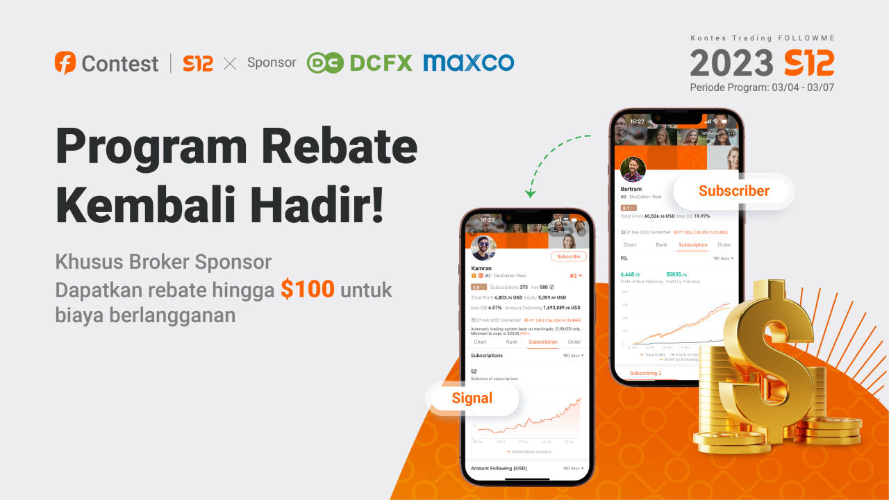 Maksimalkan Potensi Trading Anda dengan Program Rebate Biaya Berlangganan dari Broker Sponsor!