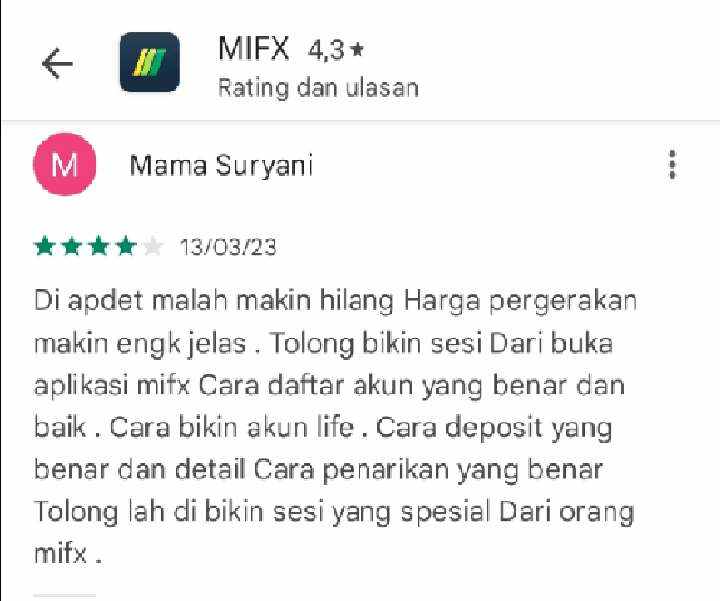 Keluhan Pengguna MIFX Pasca-Update: Harga Hilang dan Permintaan Sesi Tutorial