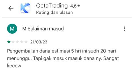 Pengembalian Dana Octa FX Memakan Waktu Hingga 20 Hari?!