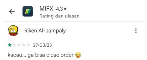 Kacau! Close Order di MIFX Malah Gagal Terus
