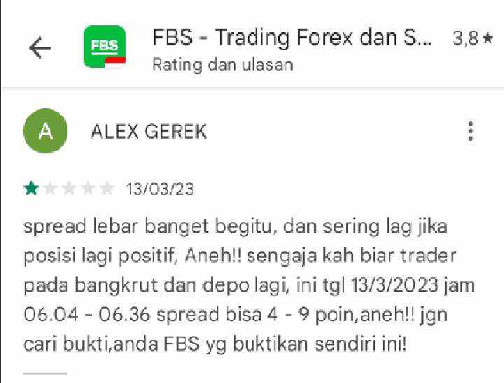 Spread FBS Terlalu Lebar, Rugi Besar!