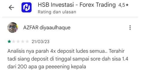 Analisis Signal dari HSB Sesat!