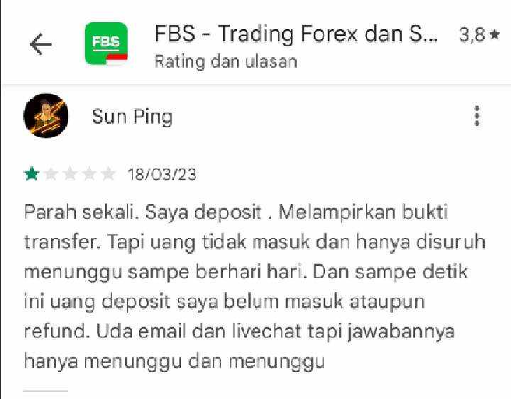 Masalah Deposito yang Tertunda, Pengguna Broker FBS Kecewa!