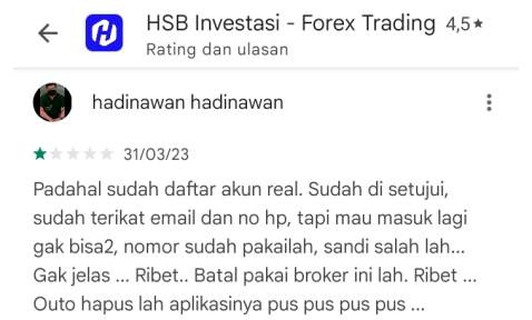 Mau Trading Tapi Ribet, Pengguna Akhirnya Hapus Aplikasi HSB