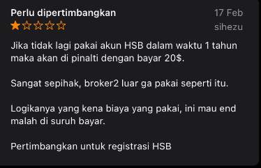 Wow Biaya Pinalti Penutupan Akun HSB $20?!
