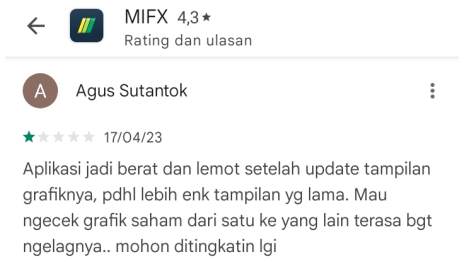 App MIFX Perlu Ditingkatkan Lagi