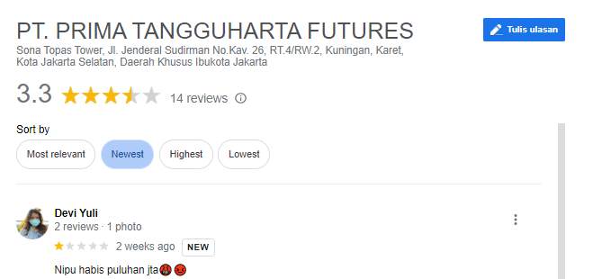 Puluhan Juta Habis Tak Bersisa Akibat Trading di Prima Tangguharta