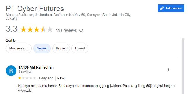 Kekecewaan dan Pengkhianatan di Broker Cyber Futures