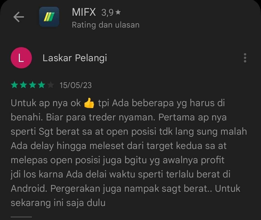 Platform MIFX Sering Delay Saat Eksekusi
