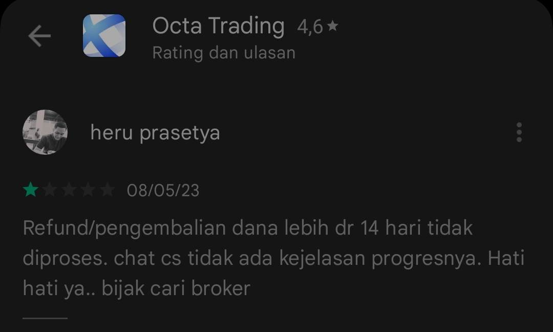 Sudah 14 Hari Dana Belum Dikembalikan oleh Octa FX, Kacau!