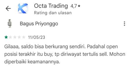 Broker OctaFX Dituduh Bermasalah Setelah Pengguna Mengalami Kesalahan