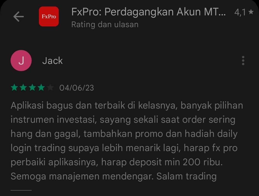 Pengguna Broker FXPro Kesal Sering Hang dan Gagal Order!