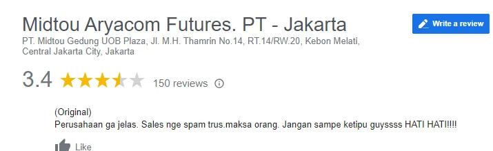 Penilaian Buruk terhadap Marketing Midtou