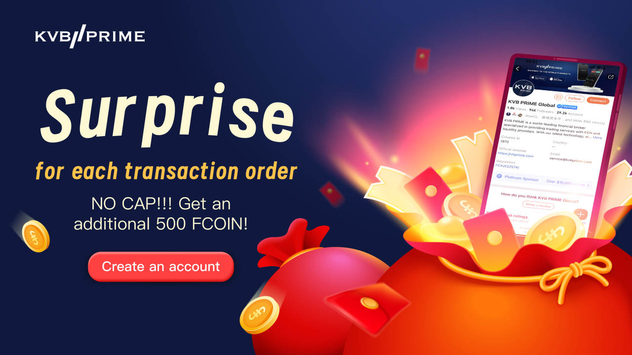 Surprise for each transaction order with a KVB PRIME account