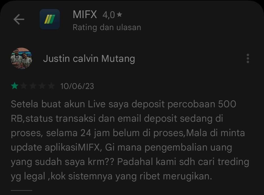 Pengguna MIFX Kecewa dengan Proses Pengembalian Uang, Sangat Lama!