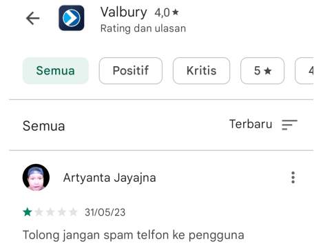 Staff Valbury Meresahkan Pengguna