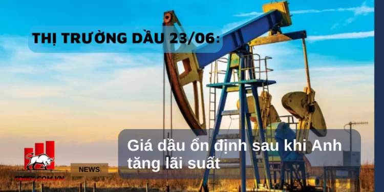 Thị trường dầu 23/06: Giá dầu ổn định sau khi Anh tăng lãi suất