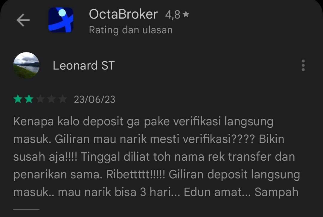Kendala Penarikan Dana di Broker OctaFx