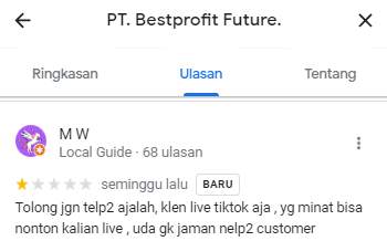 Broker Bestprofit Dikritik Pengguna yang Merasa Terganggu!