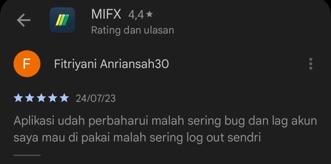 Platform MIFX Sering Lag Setelah Pembahuruan