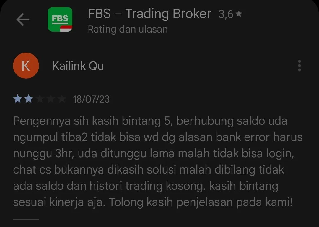 Pelayanan yang Tidak Memuaskan di FBS