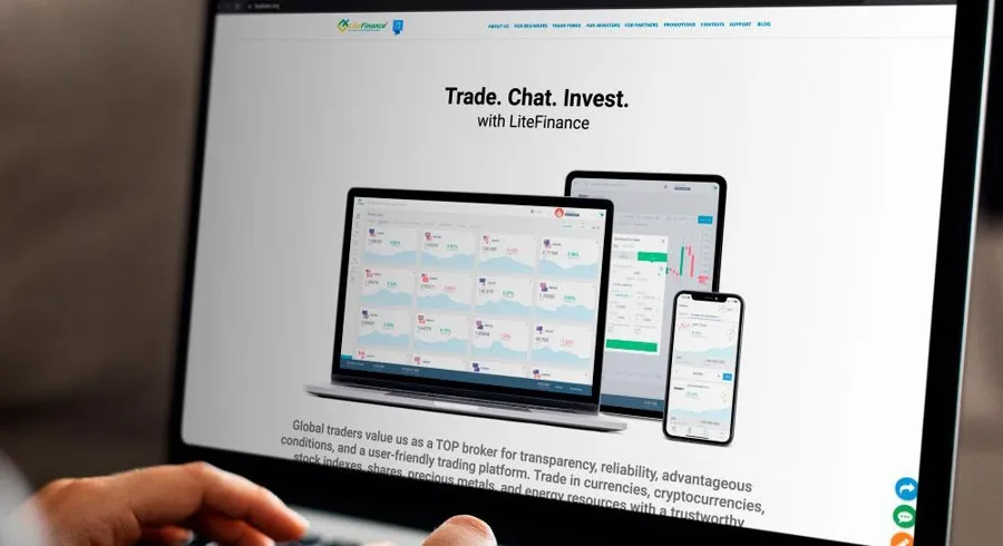 Thiết kế lại trang chủ của LiteFinance