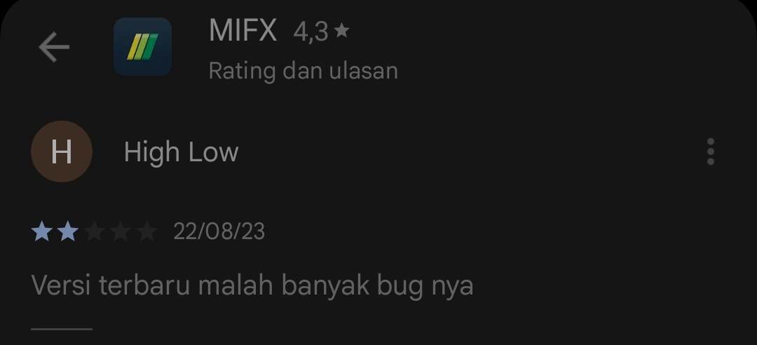 Aplikasi MIFX Kembali Bermasalah, Ada Apa?
