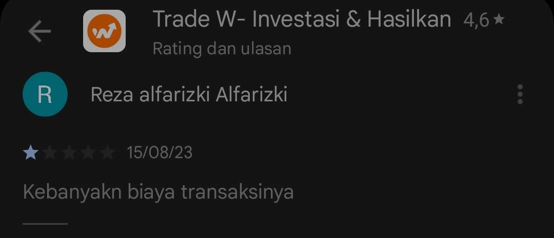Wah Banyak Biaya Tidak Masuk Akal di Trade W