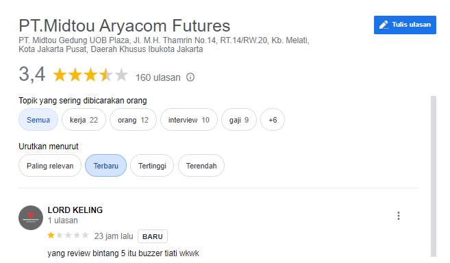 Pengguna Curigai Ulasan Palsu untuk Midtou