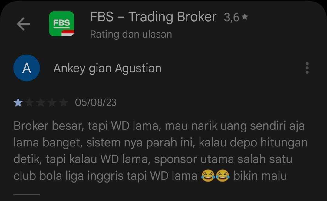 Kekecewaan Pengguna Terhadap Layanan Penarikan Dana di Broker FBS