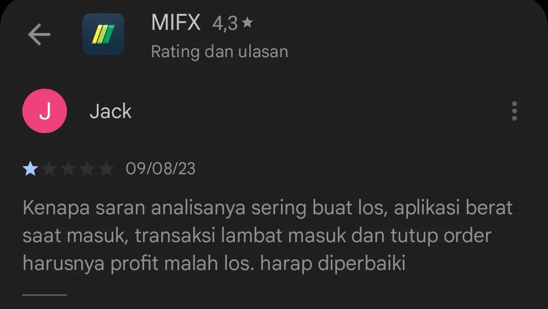 Analisa Menyesatkan dari MIFX