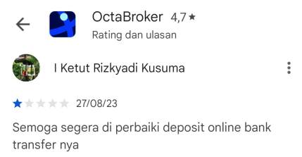 Pengguna Broker Octa Kecewa dengan Fitur Satu Ini