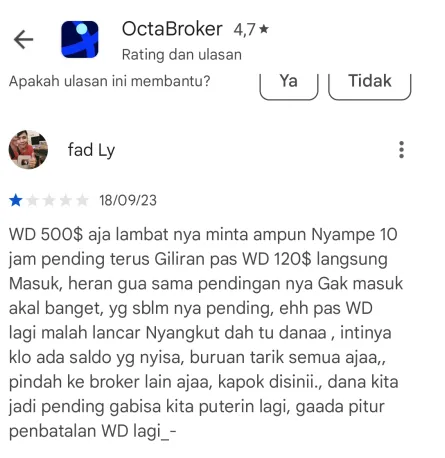 Pengalaman Penarikan Dana di Broker OctaFX