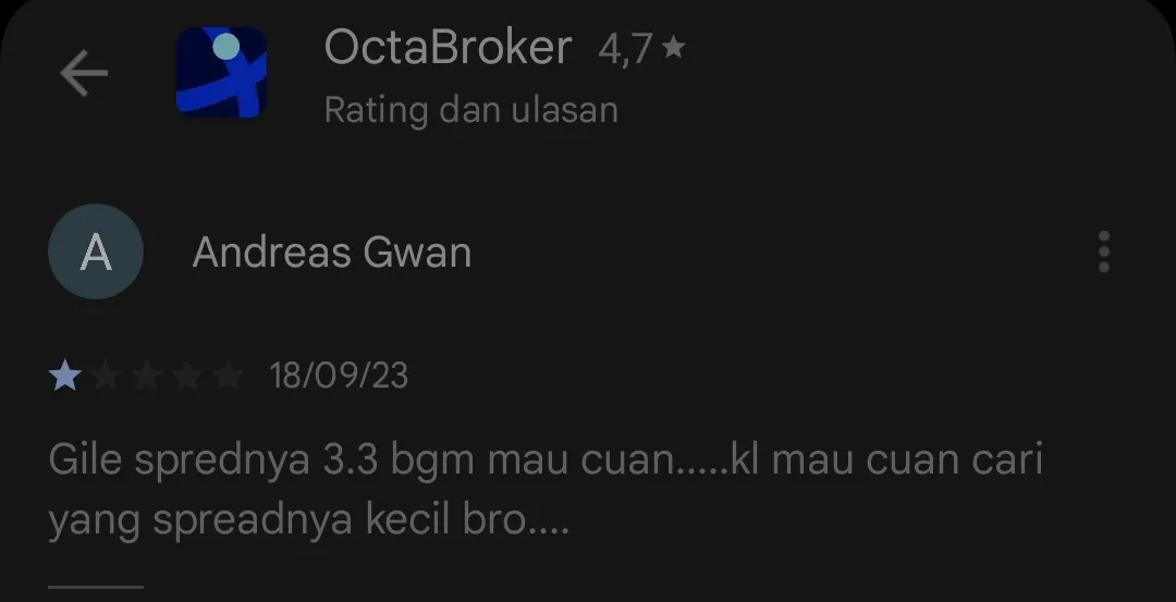 Kesal dengan Spread Tinggi di Broker Octa