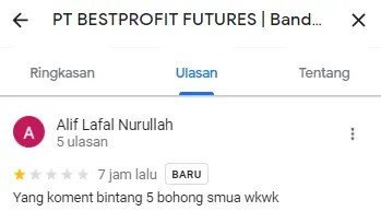 Loh Ulasan Palsu di BestProfit?