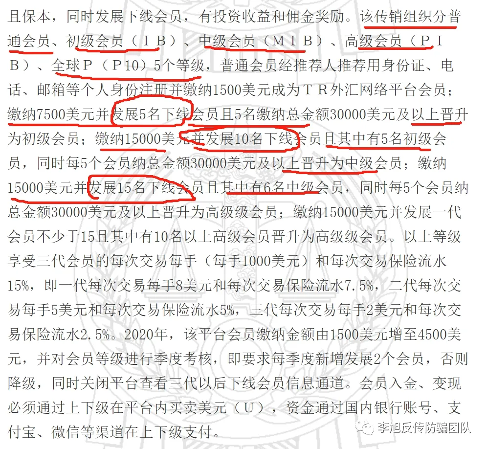 一“TR外汇”传销骨干获缓刑，罚金3万，没收违法所得20万！