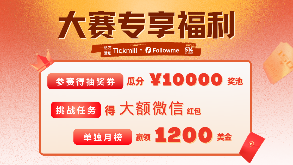 Tickmill 新老用户 S14 赛季福利时刻,请享用