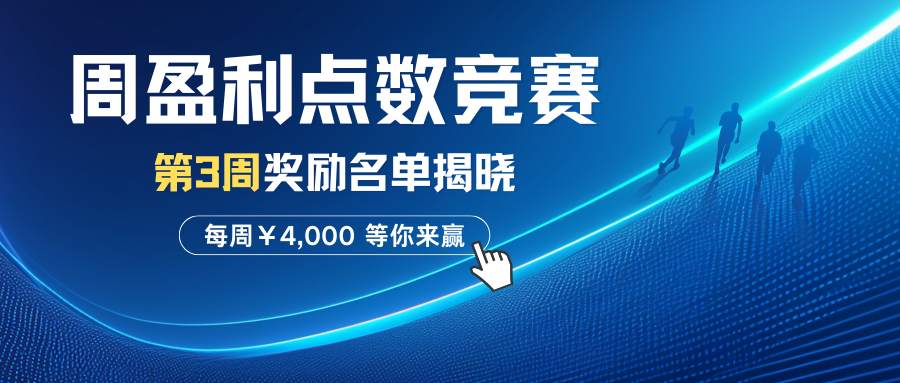 周盈利点数竞赛报名中 | 第3周4000元奖励得主揭晓