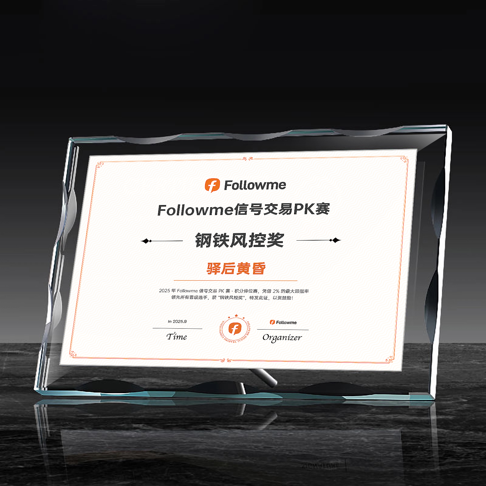 获奖公示丨Followme信号交易PK赛-积分排位赛:狙击手奖、钢铁风控奖、最佳盈利奖